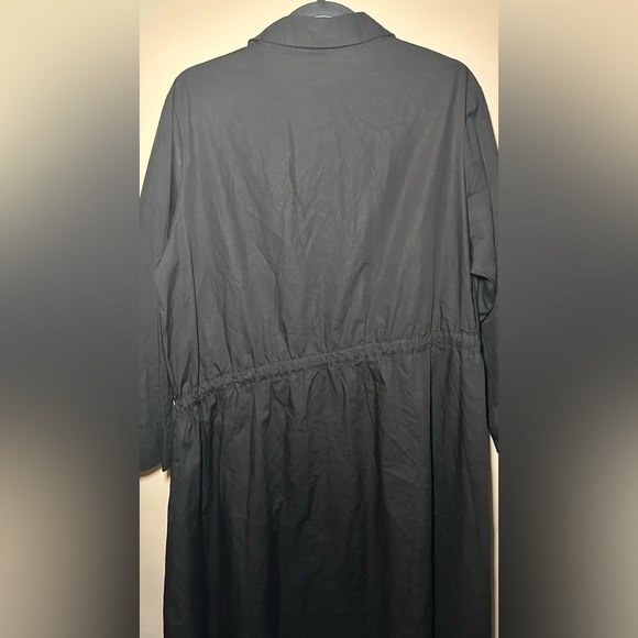 Beulah Style One Size Printed Black Long Sleeve Modest Button Front Midi Dress - Picture 12 of 15